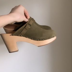 Olive Green GAP clogs size 11